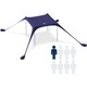 Cort de plaja Sun Ninja, 120 x 80 cm, instalare rapida, protectie UV, albastru