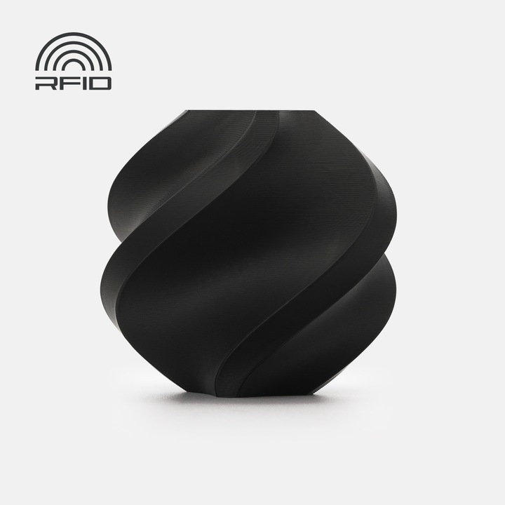 Filament PLA Tough+ 1.75 mm Black 1kg RFID spool Black Tough