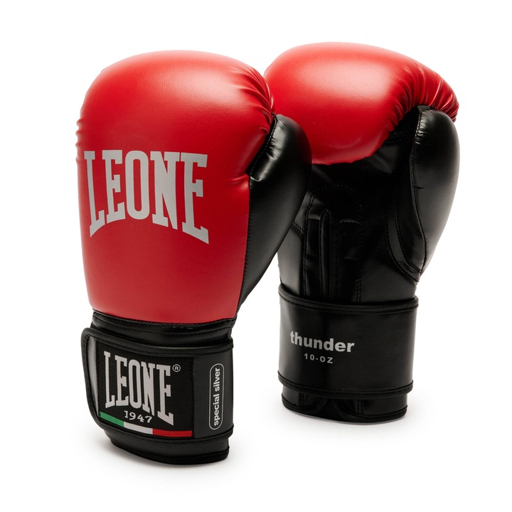 Manusi de box Leone1947 THUNDER – Rosii, pentru box si antrenament cardio 10ozM