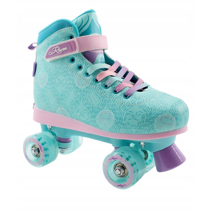 Rolete Raven Felice Mint, marime reglabila 31-34, roti PU 54mm, copii