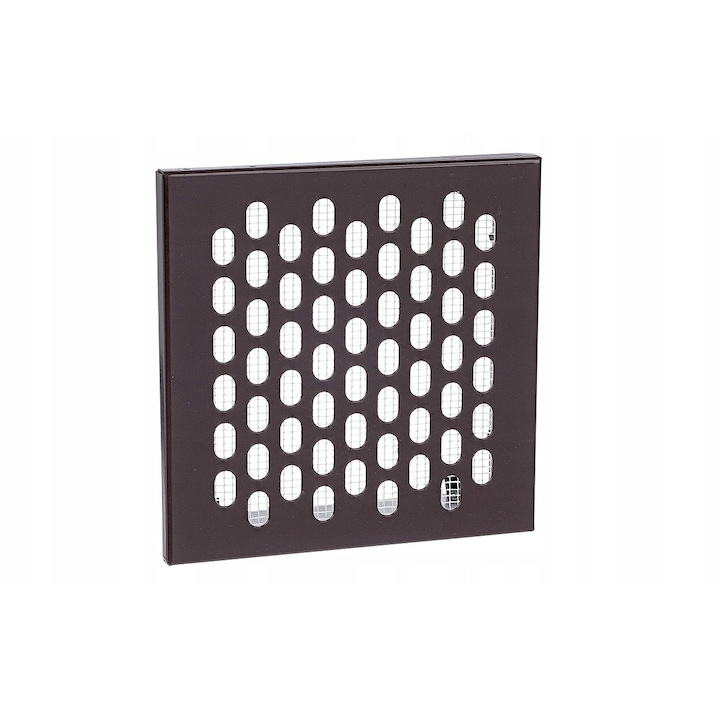 Grila Ventilatie Metalica, Dospel, Patrata, Aluminiu, Plasa Protectie Insecte, Montaj Rapid Si Usor, Design Modern Si Elegant, Rezistenta Sporita, Ideala Pentru Orice Interior, Calitate Premium, Dimensiune 140x140 mm, Maro