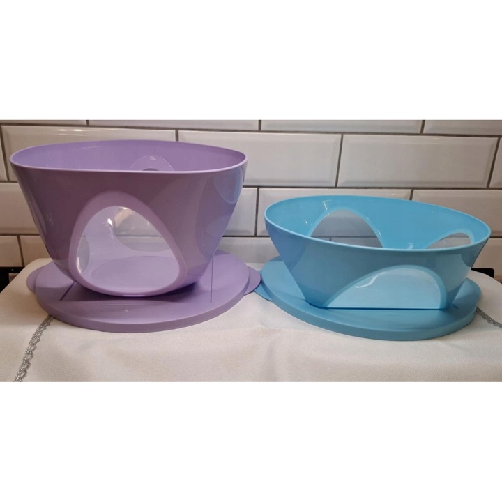 Set boluri Tupperware Magic, 4.3L + 2.5L, etanșe, transparente