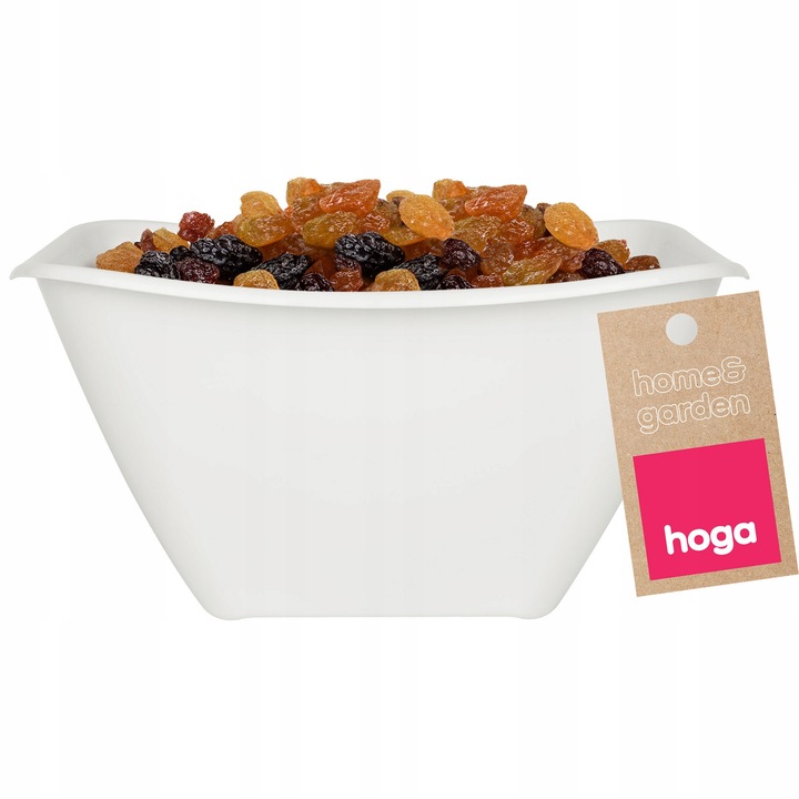 Bol Hoga din plastic, 0.9L, alb, 16x16cm