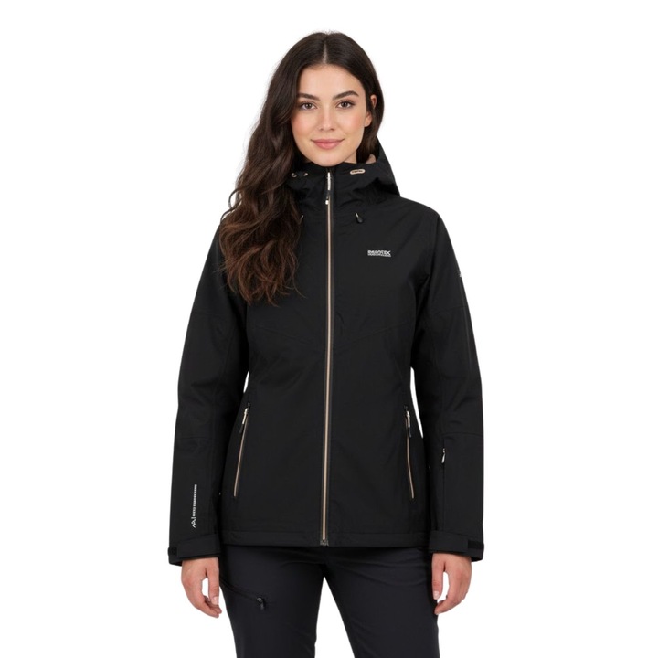Дамско трекинг яке Regatta, водоустойчиво, черно, полиестер, XL INTL