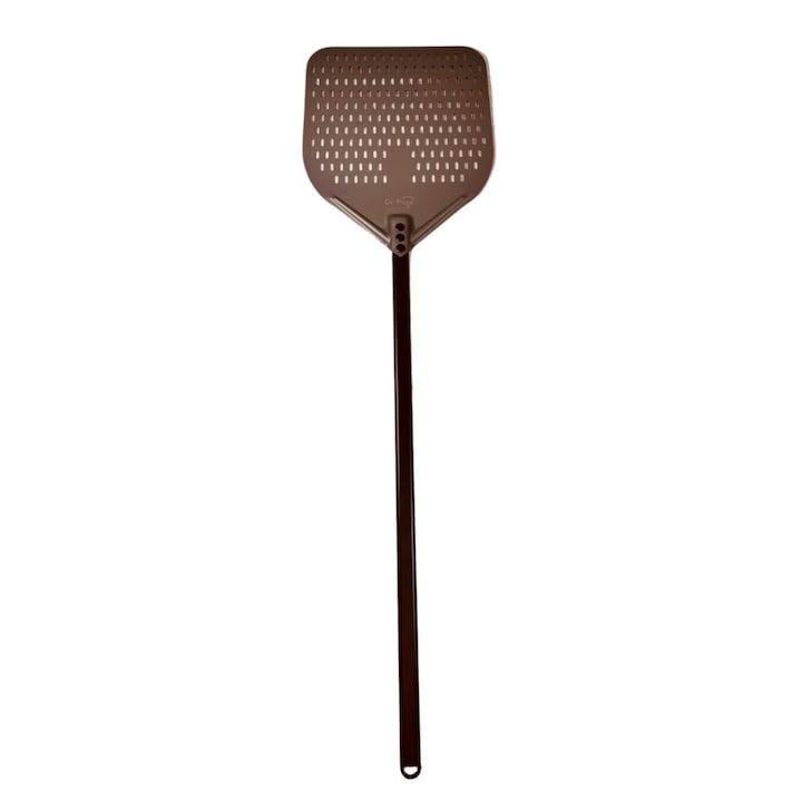 Paletă perforată din aluminiu pentru pizza, Dr. Pizza 14" cu mâner lung