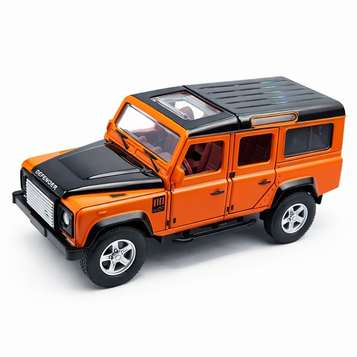 Autómodell 1:32 méretarány - Land Rover Defender, szín - Narancssárga