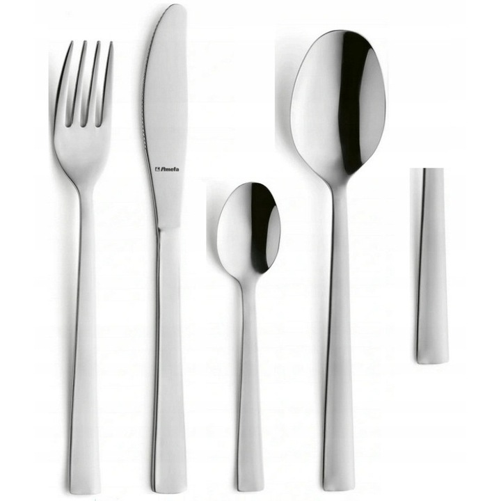 Set 200 Tacamuri Inox Amefa Padova pentru 50 Persoane, Stil Modern