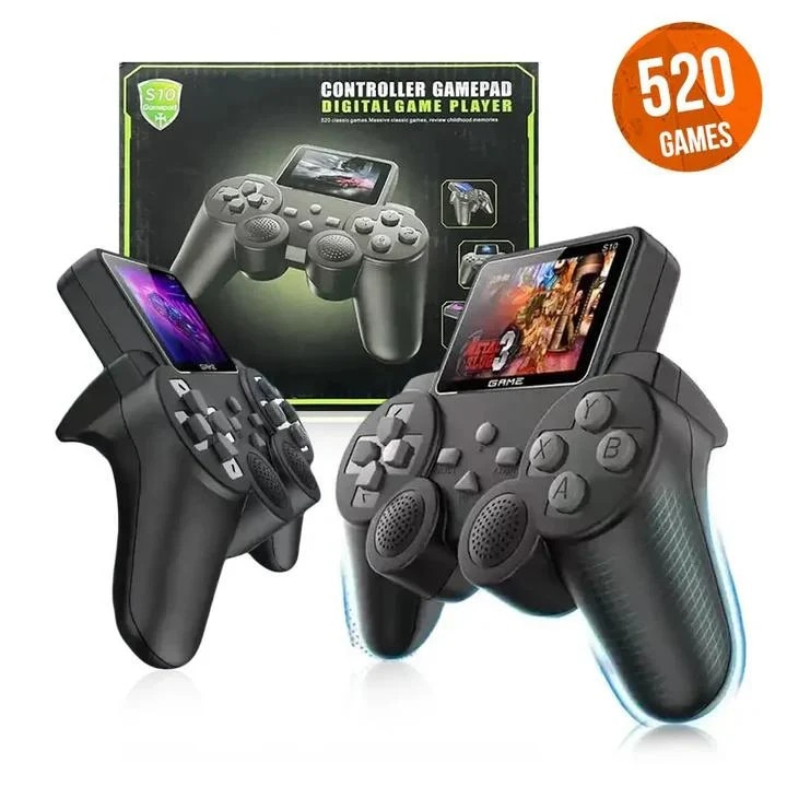 Consola portabila S10 Gamepad cu ecran si jocuri retro, conectare TV, 18x14.5cm