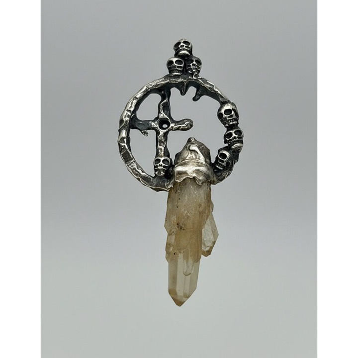 Pandantiv Argint si Cuart Natural