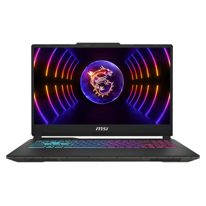 Laptop MSI Cyborg 15 A13VE 15.6'' FHD IPS 144Hz i7-13620H, 16GB RAM, 512GB SSD, NVidia GeForce RTX 4050 6GB, Windows 11 Home, Negru