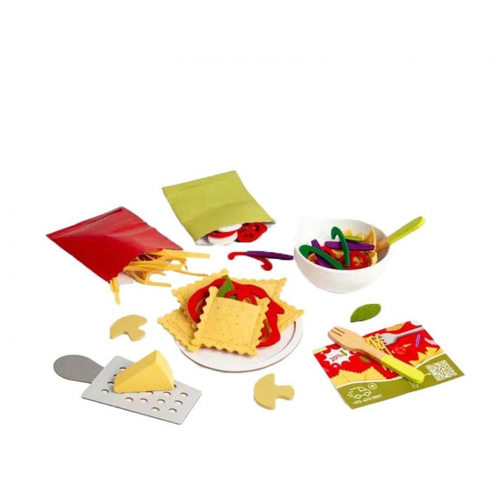 Bigjigs tészta 2 személyre játék szett, 64 darabos