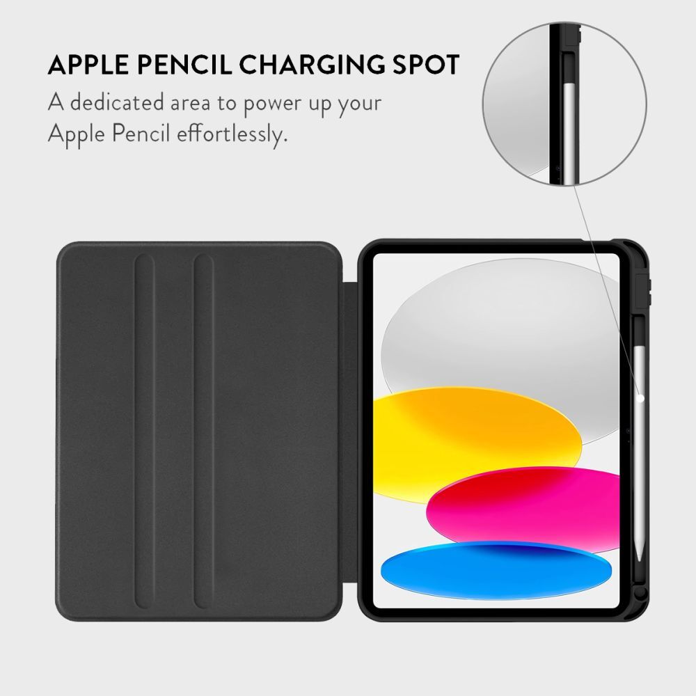 Huse tabletă iPad 2025 11 inch (iPad 11) - Husă inteligentă LAMANO cu imprimeu de leopard, cu suport pentru creion