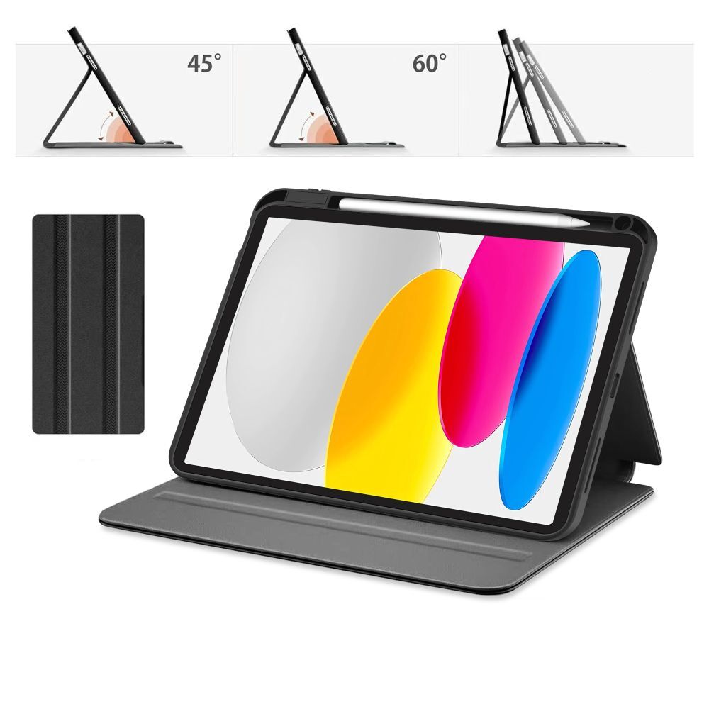 Huse tabletă iPad 2025 11 inch (iPad 11) - Husă inteligentă LAMANO cu imprimeu de leopard, cu suport pentru creion