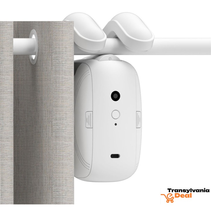 Robot draperie inteligent WiFi 3-in-1 cu deschidere stanga-dreapta, compatibil cu sina T/U/Roman rod