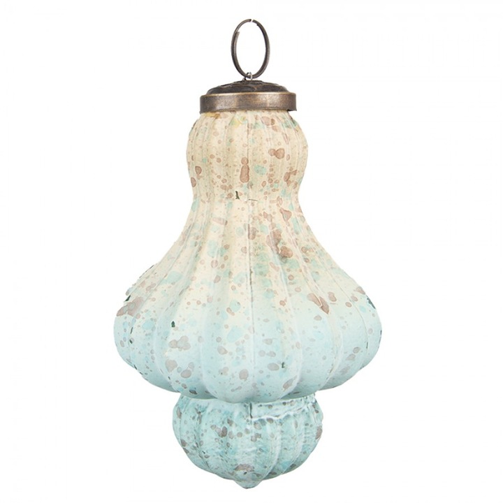 Glob de Craciun Clayre & Eef, turcoaz, 8x12 cm