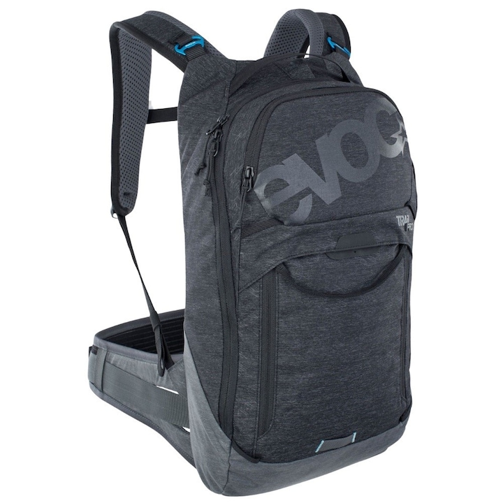 Rucsac Evoc Trail Pro 10L, L/XL, negru, protector spate LITESHIELD PLUS, sistem de ventilatie, centura lombara ajustabila