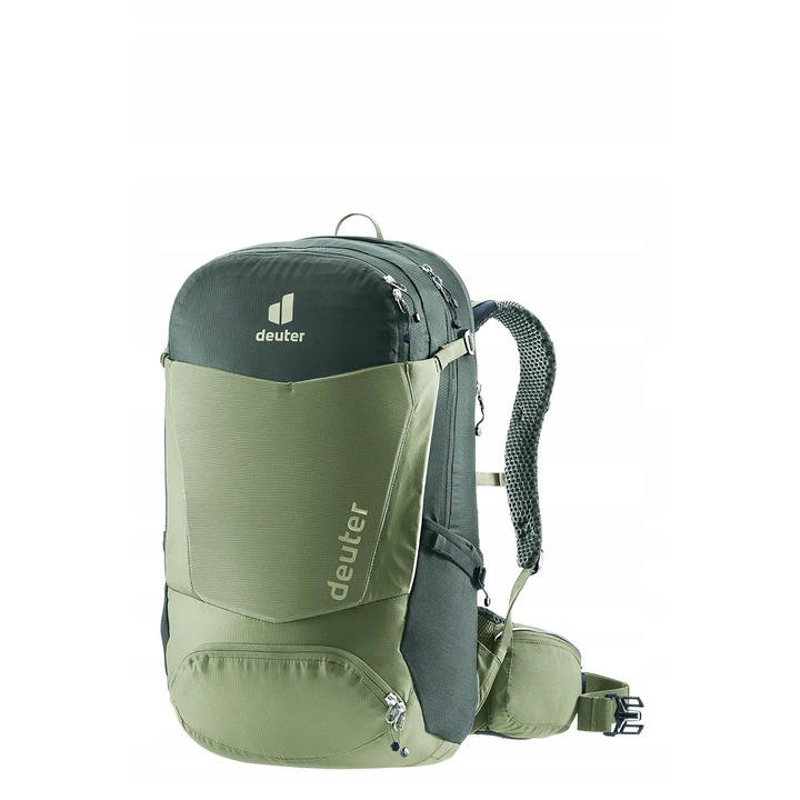 Rucsac Deuter Trans Alpine Pro 28, verde, sistem Airstripes Pro, husa de ploaie integrata