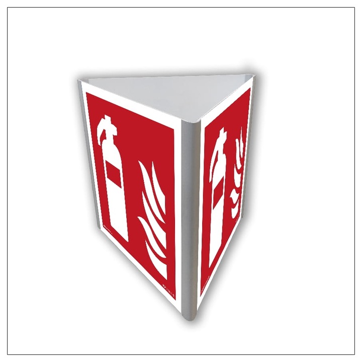 Semn 3D Extinctor, LIBRES POLSKA SP, rosu, 10x10cm