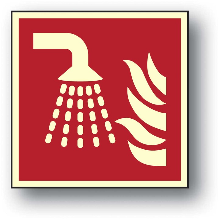 Semn de foc LIBRES POLSKA SP, ZP-10, fotoluminescent, alb-rosu, 150x150mm