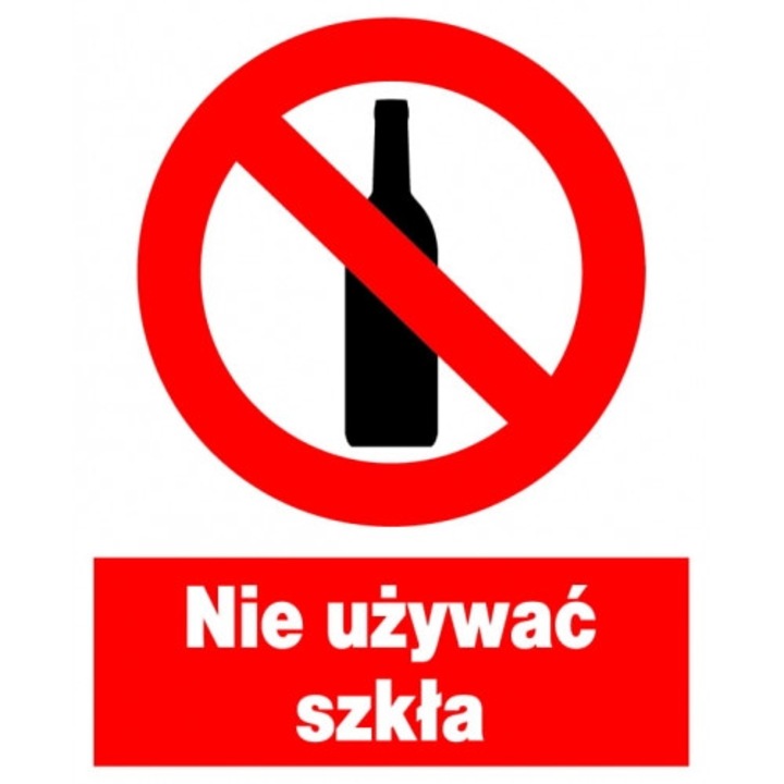 Tablica de avertizare BHP, LIBRES POLSKA SP, ZZO-32, PVC, 22.5x27.5cm, alb