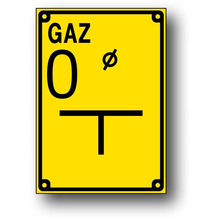 Tablita orientationala TODG-2, PCV, galbena, 14x20cm