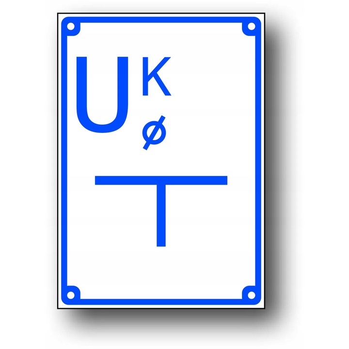 Tablita orientationala, LIBRES, TODW-7, PVC, alb-albastru, 140x200mm