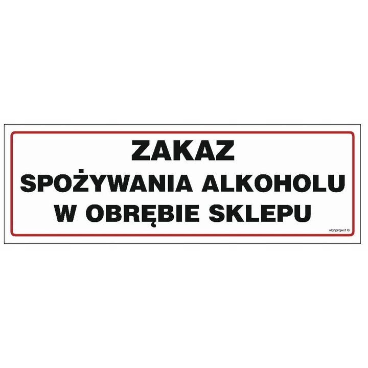 Sticker decorativ, Zakaz consumului de alcool, 15x5cm, set