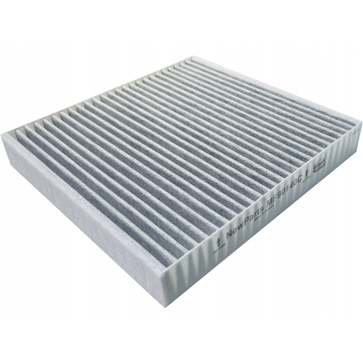 NewParts Filters utastérszűrő, aktív szénnel, Alfa 159/Brera/Spider/Ferrari modellekhez, 212x199x30mm