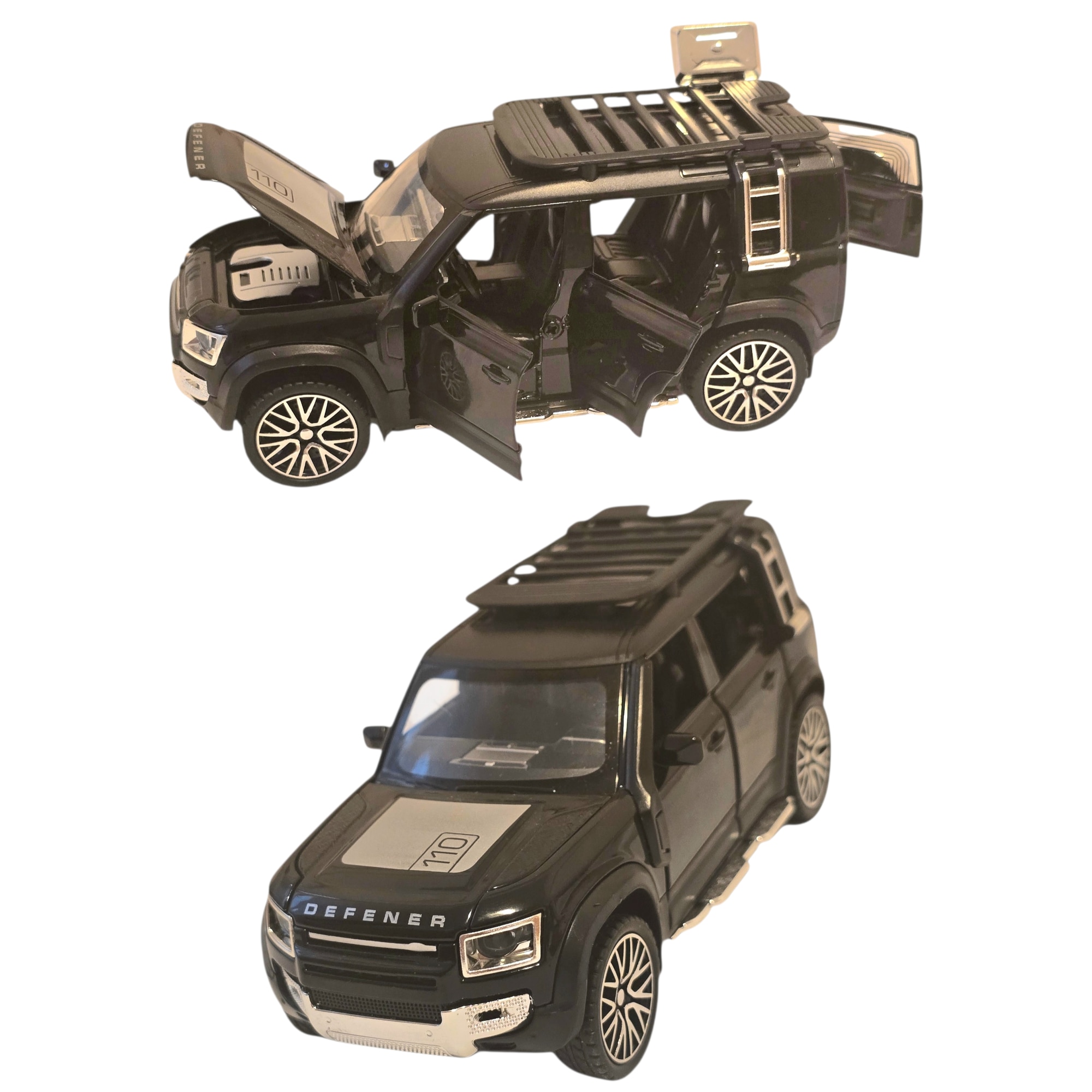 Macheta Auto Land Rover Defender 110 Die-Cast, Scara 1:32, 16 cm