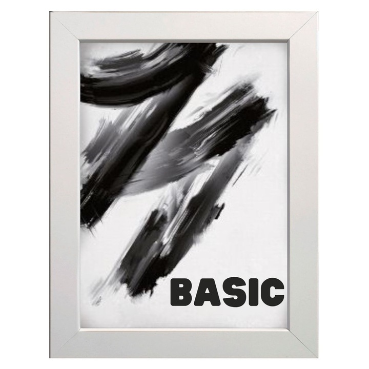 Rama foto clasica FramesFactory 10x15 cm, alb, profil 20x16 mm, plexi 1 mm, set 1 buc.