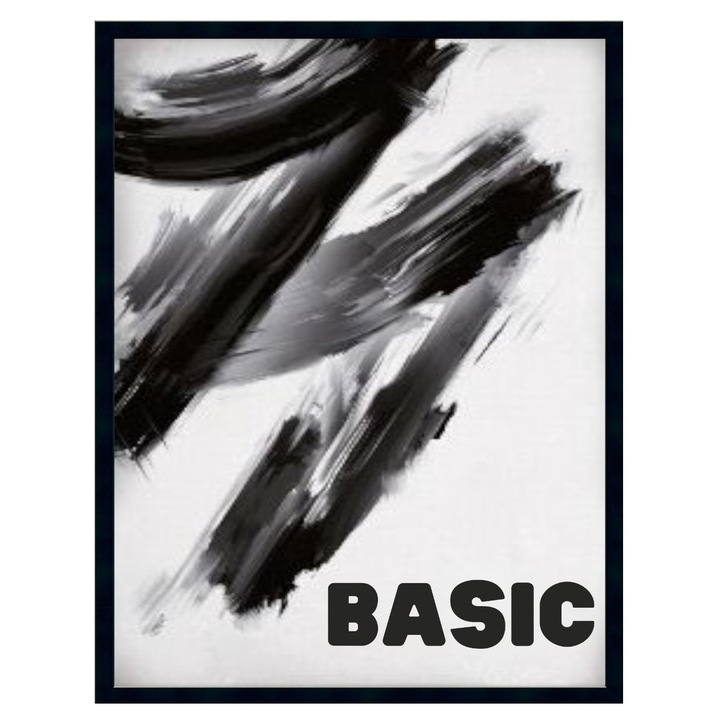 Rama foto FramesFactory 50x70 cm, neagra, din MDF, cu profil elegant, pentru expunerea imaginilor