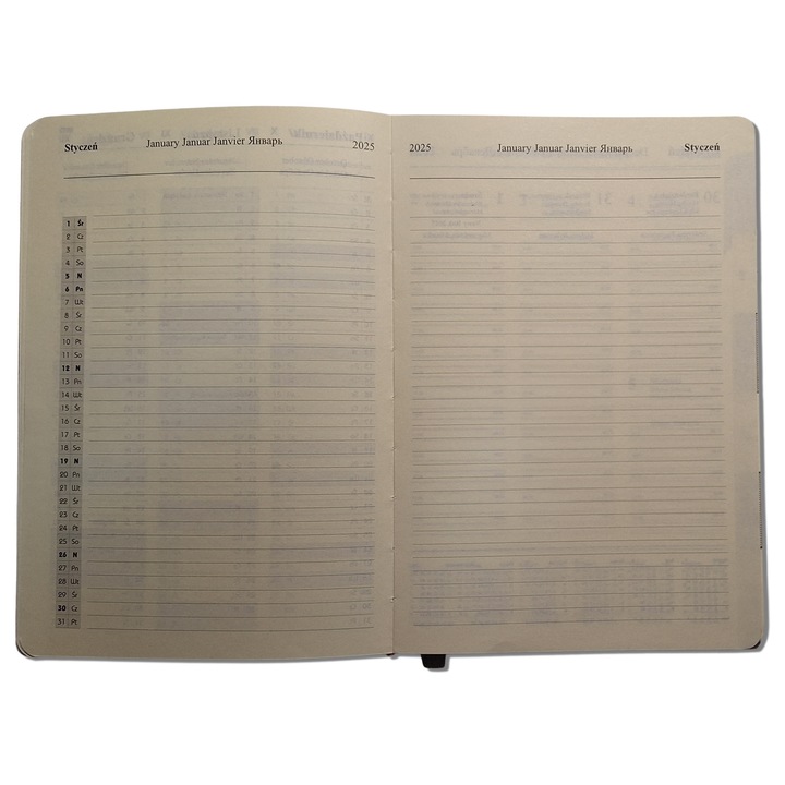 Wklad saptamanal pentru calendar 2025, Drops Office Collection, 14,2x20,5cm, 128 pagini, hartie de calitate 70 g/m2