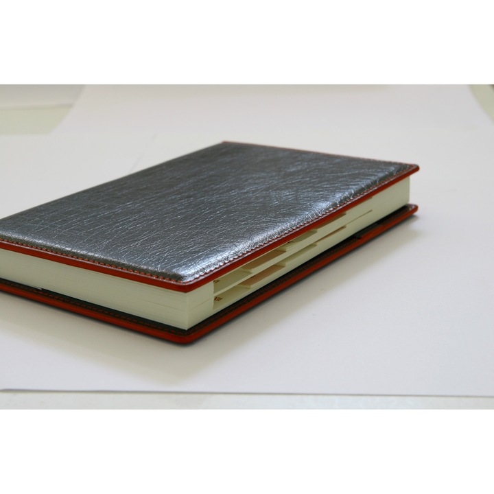 Agenda Drops Office Collection A-6, neagra cu coperta rosie, set 23B