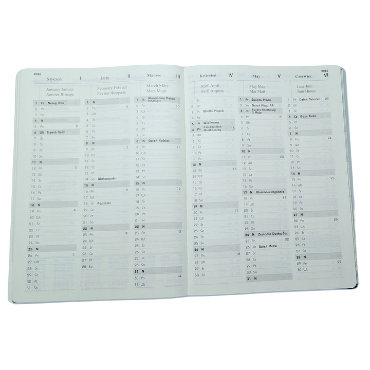 Kalendarz A5, Drops Office Collection, pomarancz, inlocuibil, 2026