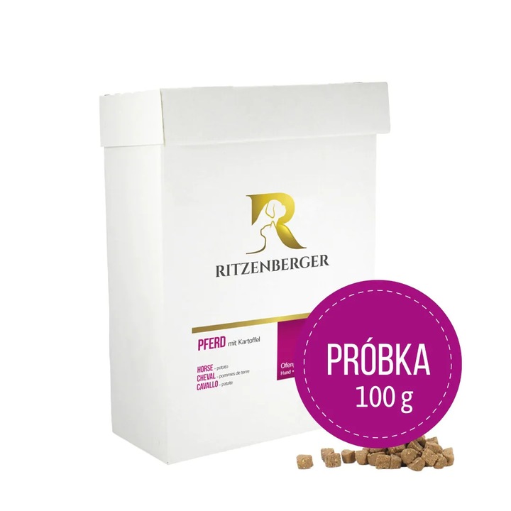 Храна за кучета, с конско месо, Ritzenberger, 100 гр, с картофи и зеленчуци, без консерванти, без зърнени култури