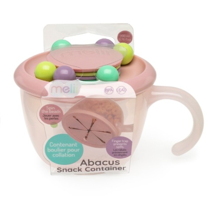 Recipient pentru hrana Melii SNACK ABACUS 200 ml, Roz
