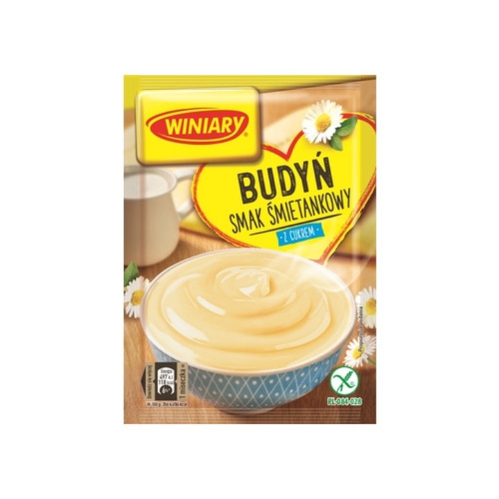 Budinca Winiary cu zahar, aroma de smantana, 60g, set 4 portii