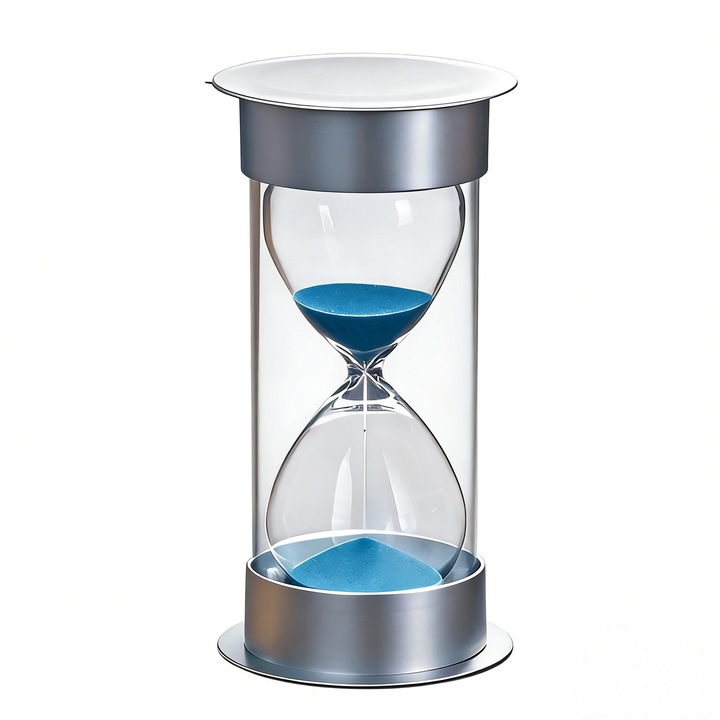 Cronometru tip clepsidra · Design rezistent la cadere pentru copii · Cronometru pentru invatare, bucatarie sau restaurante · Cadou creativ si decor pentru casa · 15 minute · Albastru