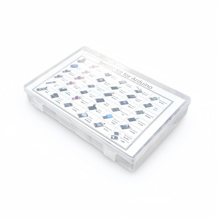 37 az 1-ben szenzorkészlet Arduino-hoz, Rqiurpn, hőmérséklet érzékelő, komplett készlet, fekete|türkiz, 1000g