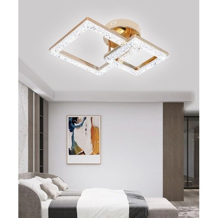 Lustra LED 50W 3 Functii Dimabila cu Telecomanda LZ4023