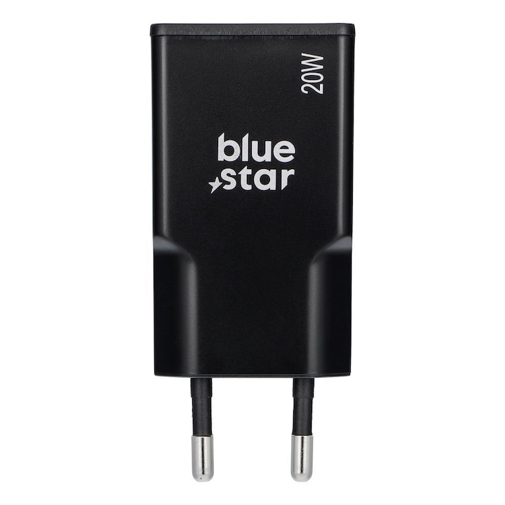 Incarcator Blue Star Slim GaN USB C QC4.0 PD 3A 20W compatibil cu Samsung, Xiaomi, Motorola, Iphone, Huawei