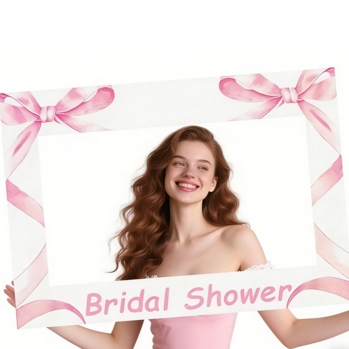 Рамка за снимки за годежно парти, комплект, розова, креативен дизайн, за многократна употреба