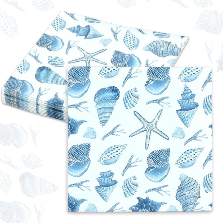 Set 20 prosoape de hartie Last Toast On The Coast pentru petrecere de burlacite, tema coastal, nunti, baby shower