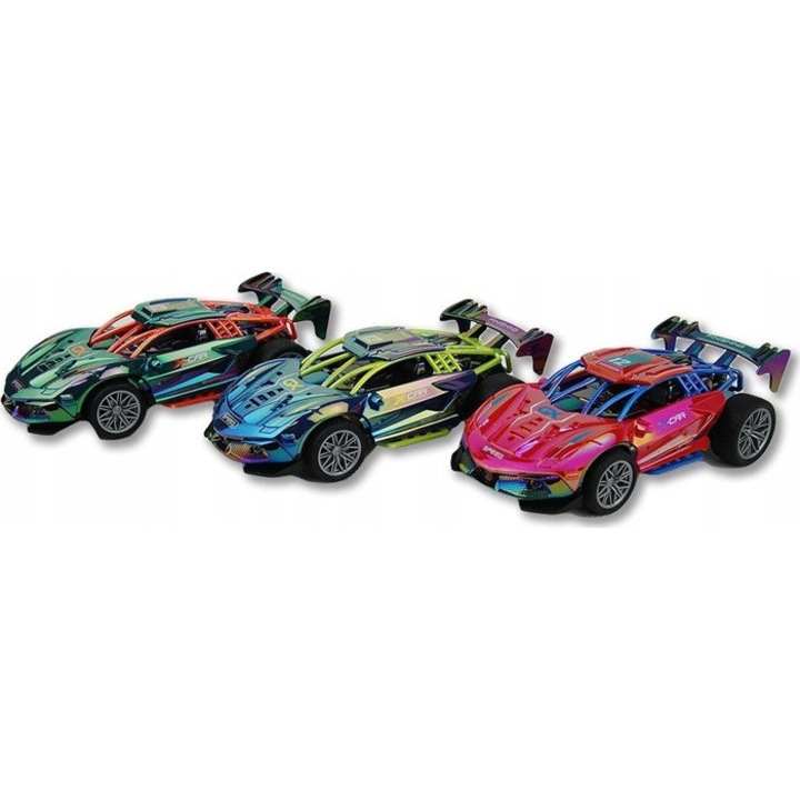 Masinuta sportiva cu efecte luminoase si sonore, 1351910, multicolor, set 1 bucata