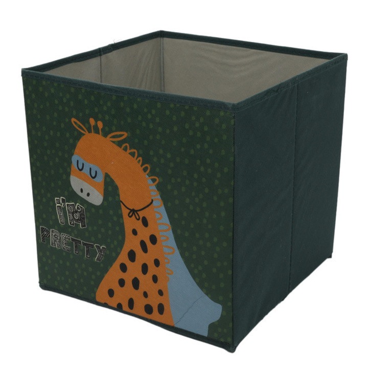 Cutie textila pentru camera copiilor, 30 x 30 x 30 cm - girafa