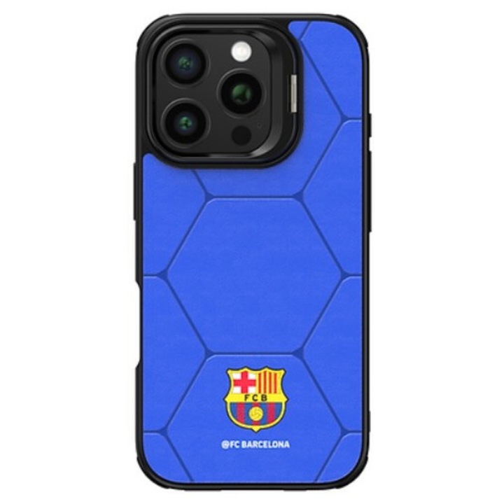 Husa pentru iPhone 15 Pro FC Barcelona, magnetice, suport, plastic, negru