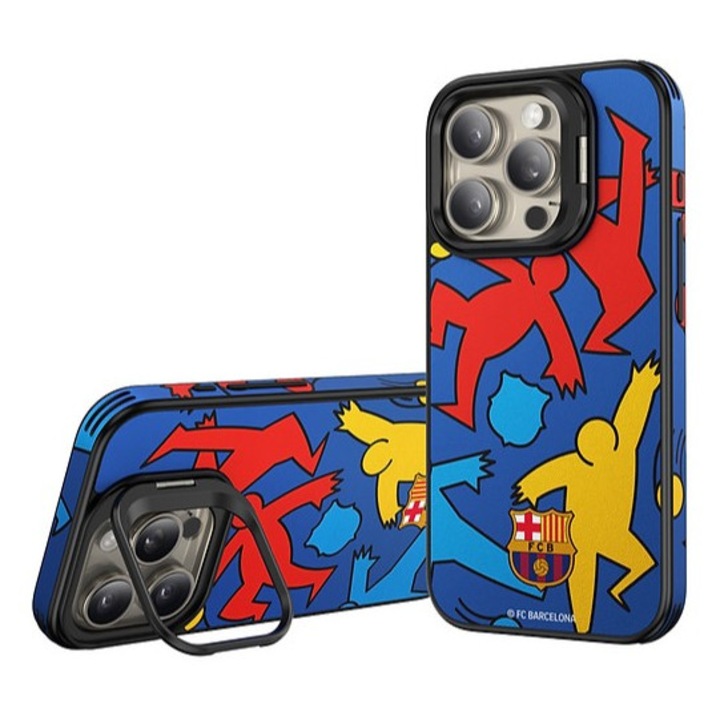 Husa pentru iPhone 16 Pro FC Barcelona, magnetice, compatibil cu MagSafe, plastic, 1 set