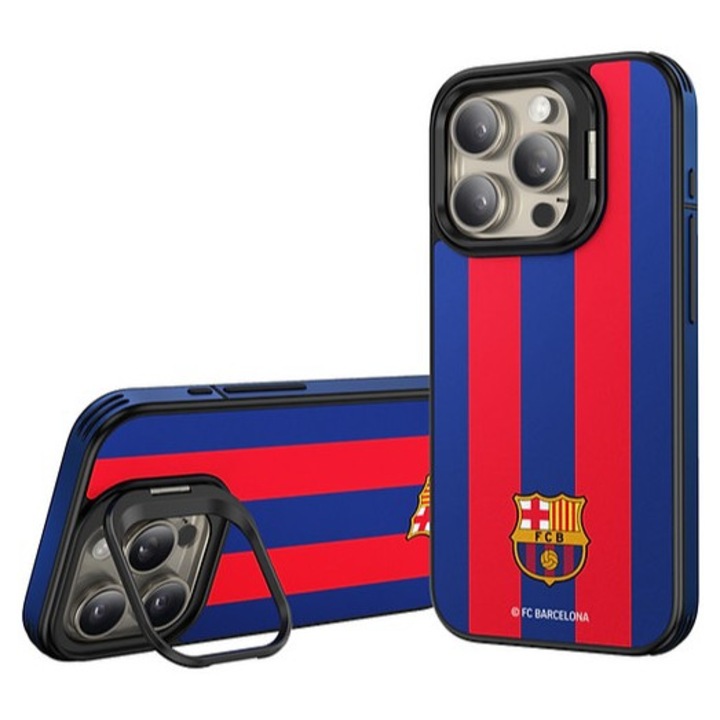 Husa pentru iPhone 16 Pro FC Barcelona, rosu si albastru, compatibil cu MagSafe, din TPU