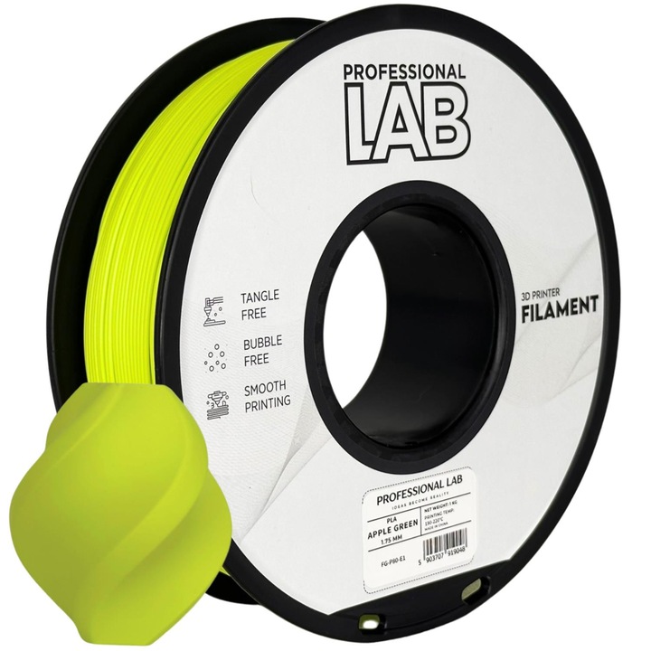 Filament PLA apple green, 1 kg, Professional Lab