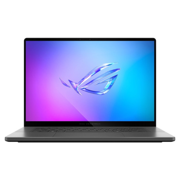 Laptop ASUS ROG Zephyrus G16, 16'' 2.5K OLED 240Hz, AMD Ryzen 9, 32GB RAM, 1TB SSD, NVidia GeForce RTX 5070 12GB, gri Eclipse, cu husa ROG Zephyrus G16